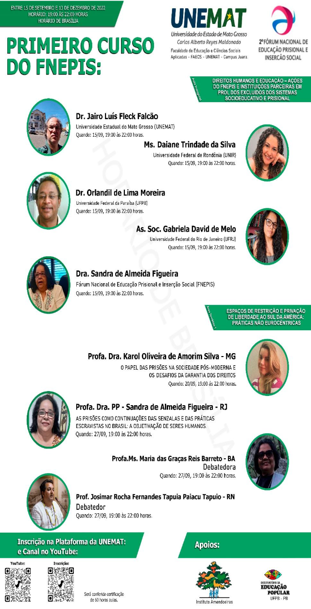 Registro de cursos e formações EAD do FNEPIS